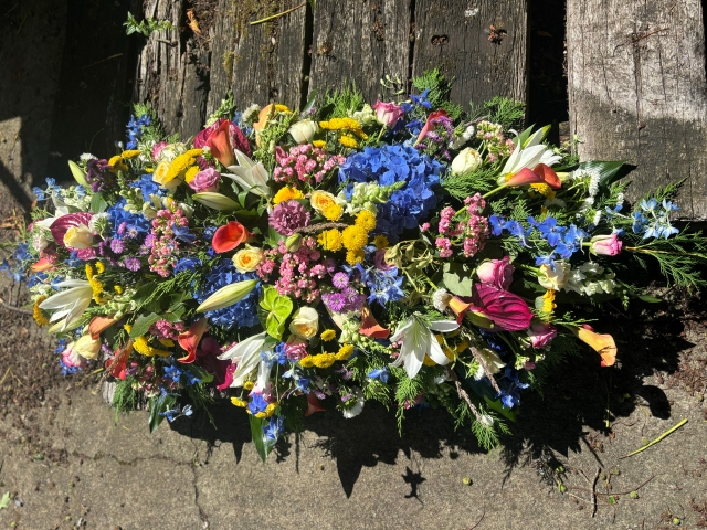 Bright and Colourful Coffin Spray