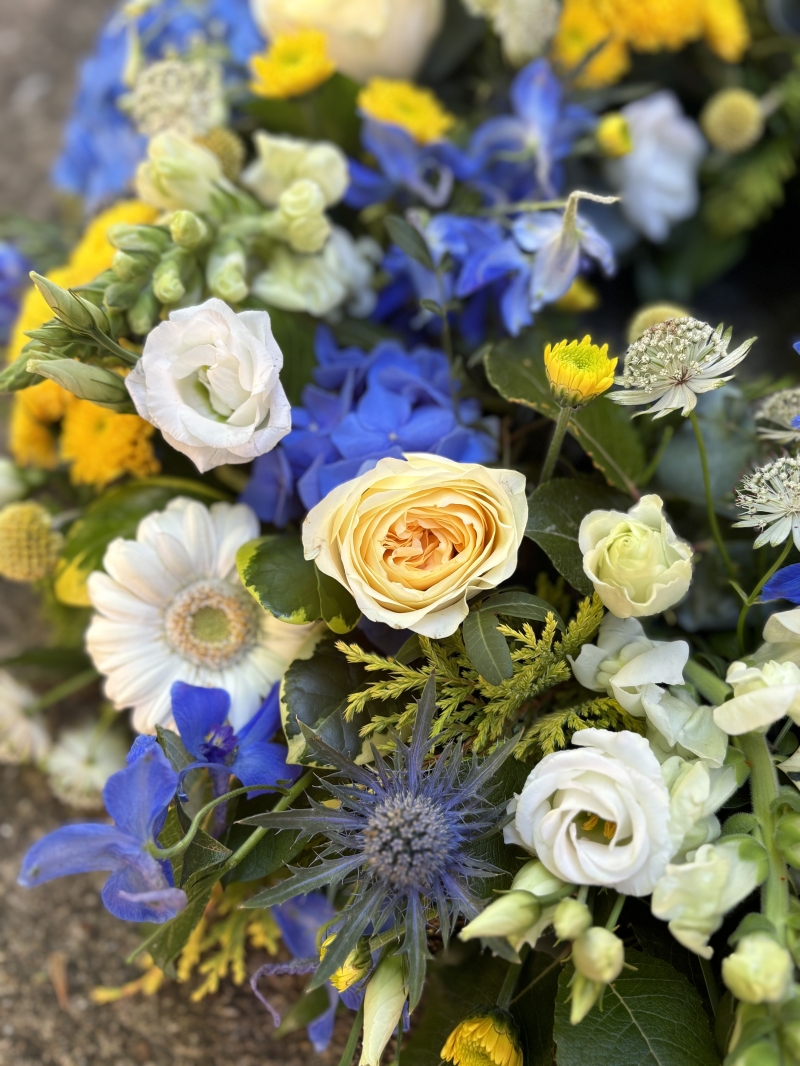 Blue & Yellow Wreath