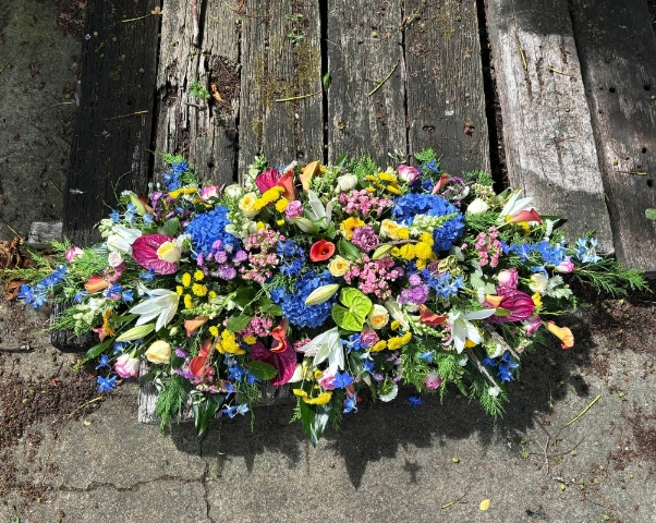 Bright and Colourful Coffin Spray