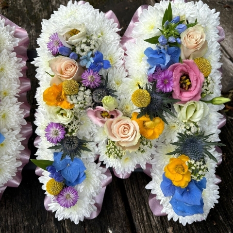 Bespoke Letters with Centre Flowers